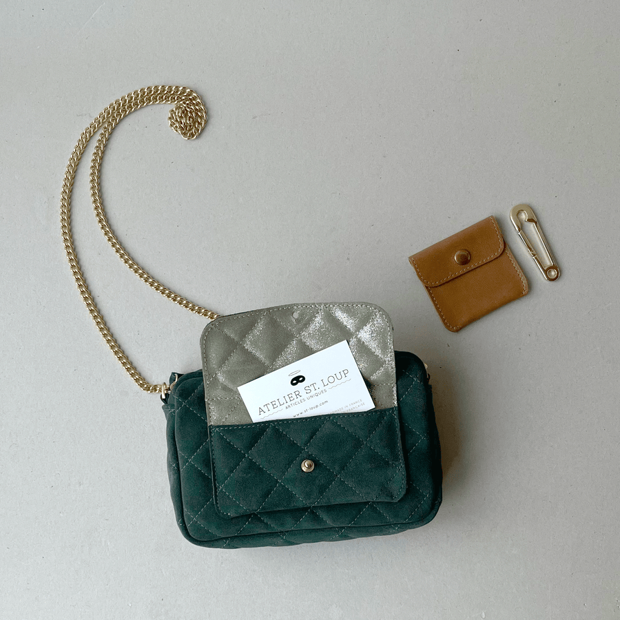 Sac XS matelassé chainette + poche